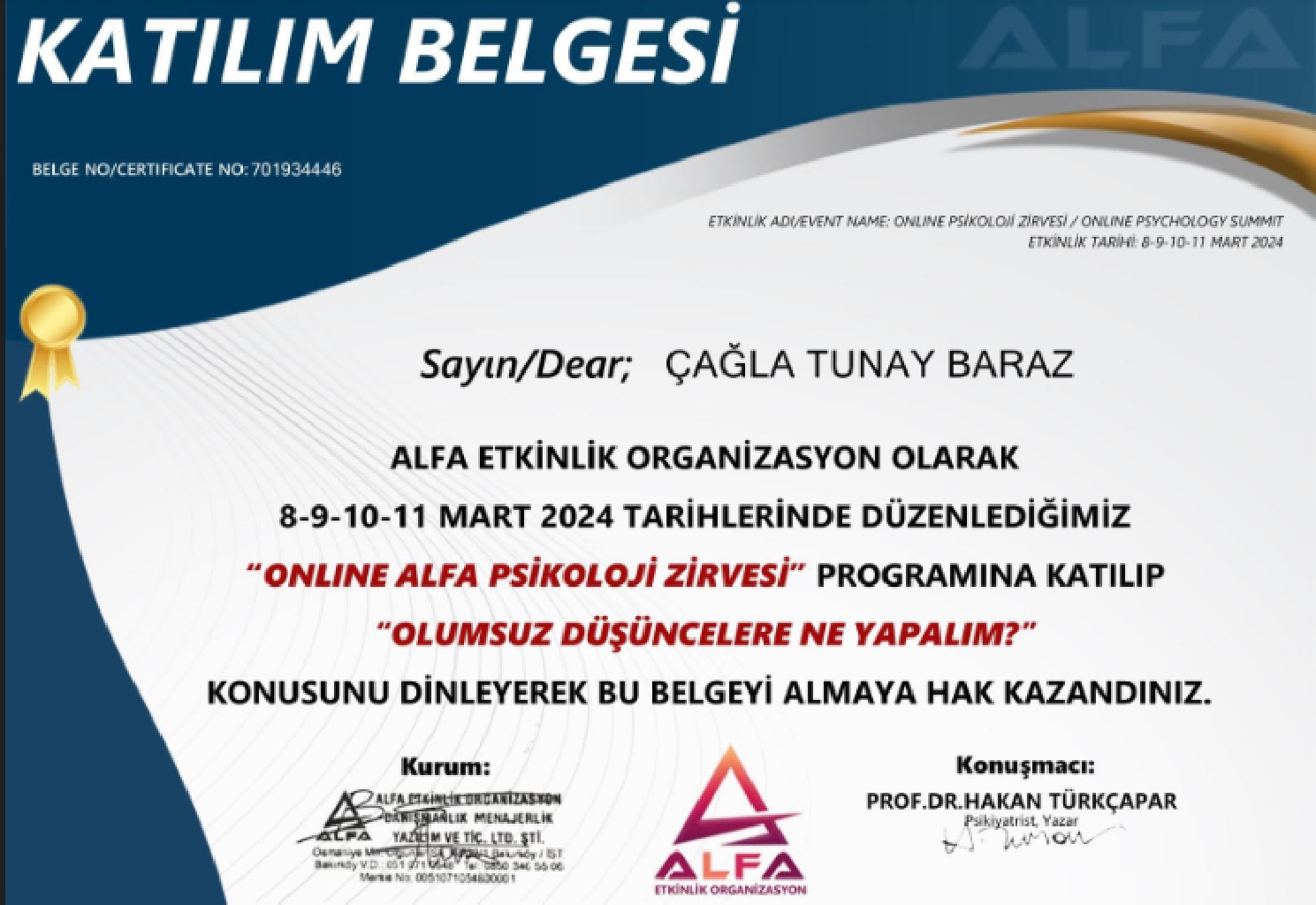 Sertifika 1